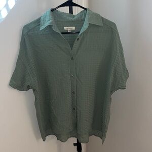 Max Studio Textured Teal Blouse